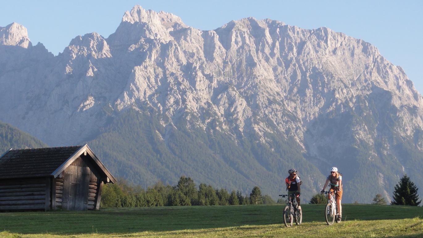 Buckelwiesen vor Karwendelwänden